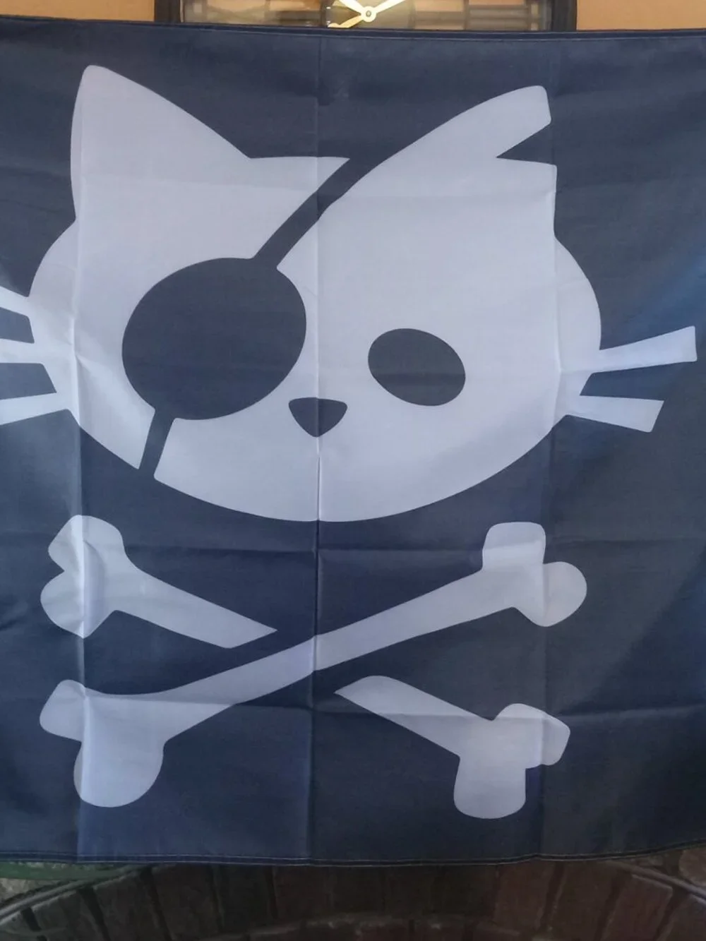 🎃 Halloween Cat Skull and Cross Bones 3x5 Pirate Flag